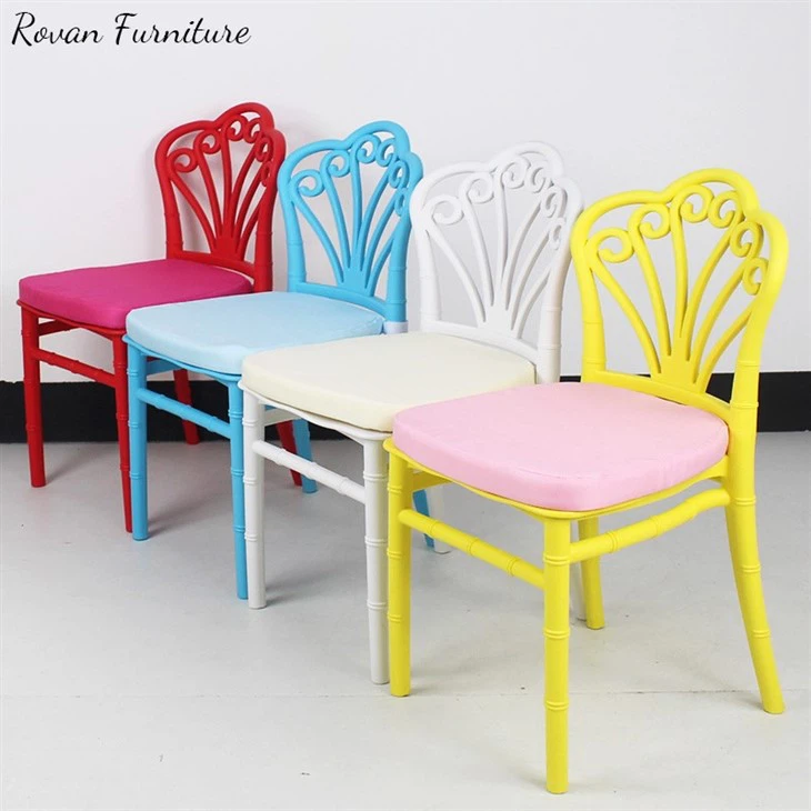 Pp Resin Flower Back Kids Chair