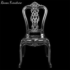 Chaise de mariage princesse en plastique transparent